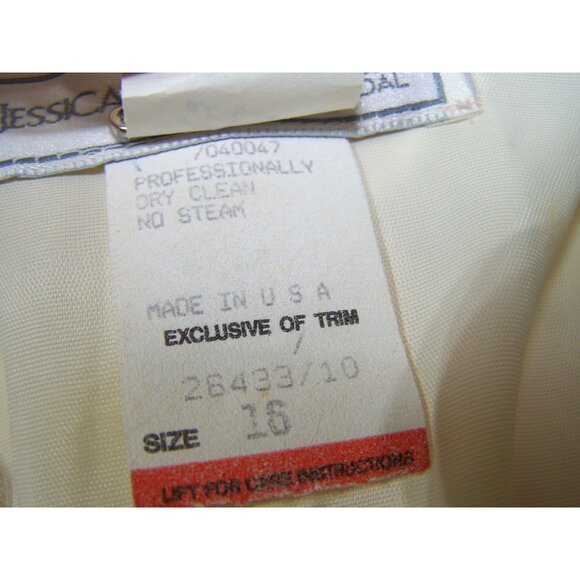 Vintage Jessica McClintock Bridal Dress Gown Size 16 Halloween Wedding Cosplay - Picture 9 of 14